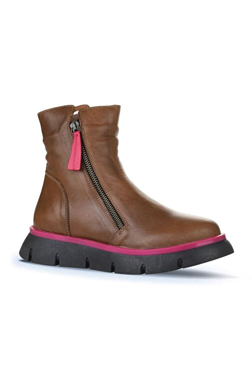 Bueno Shoes Vizon Deri Kadın Bot 01wz1501 - Görsel 4