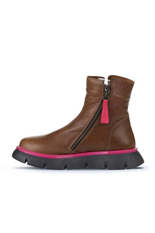 Bueno Shoes Vizon Deri Kadın Bot 01wz1501 - Görsel 3