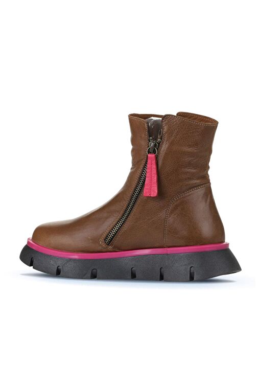 Bueno Shoes Vizon Deri Kadın Bot 01wz1501 - Görsel 5