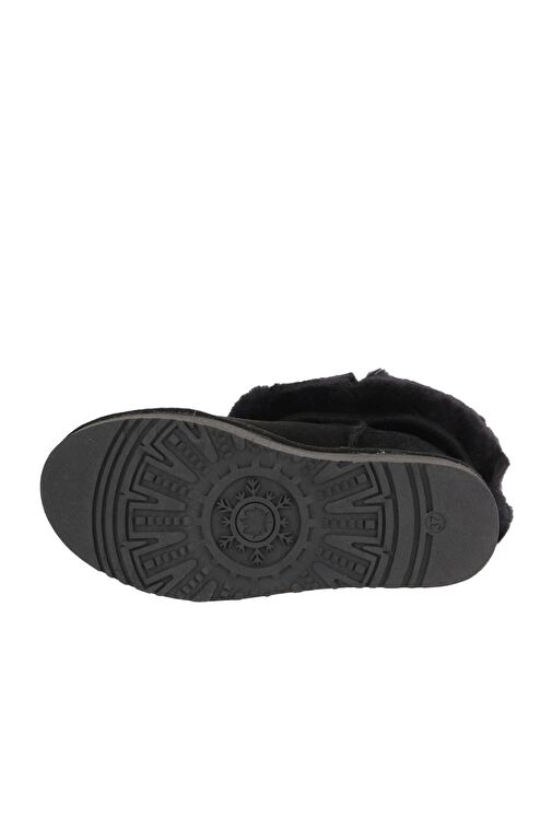 Bueno Shoes Siyah Süet Kadın Dolgu Topuklu Bot 05ag2024054 - Görsel 6