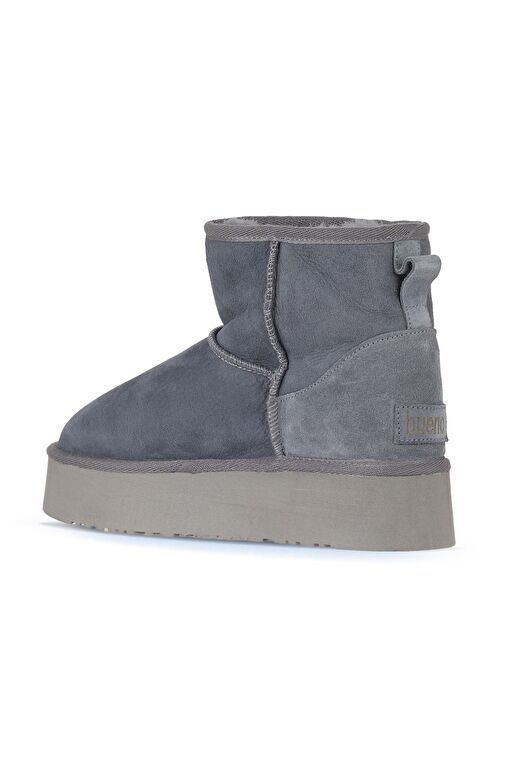 Bueno Shoes Mavi Süet Kadın Dolgu Topuklu Bot 05ag2034054 - Görsel 5