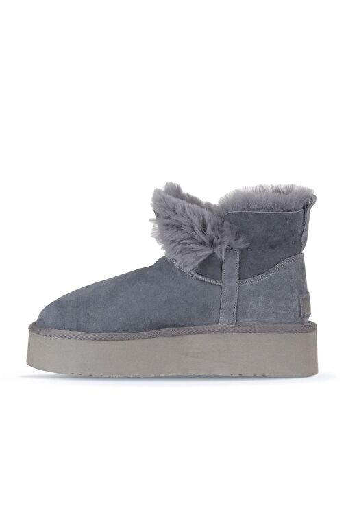 Bueno Shoes Mavi Süet Kadın Dolgu Topuklu Bot 05ag2104054 - Görsel 4