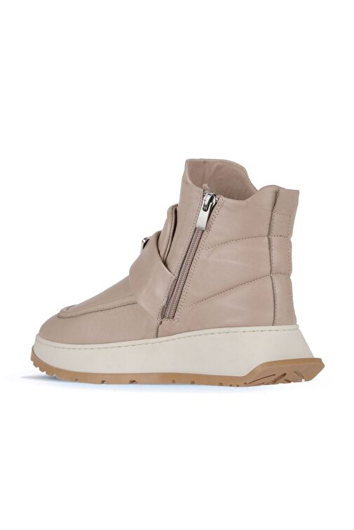 Bueno Shoes Vizon Deri Kadın Dolgu Topuklu Bot 01wa7403-502 - Görsel 5