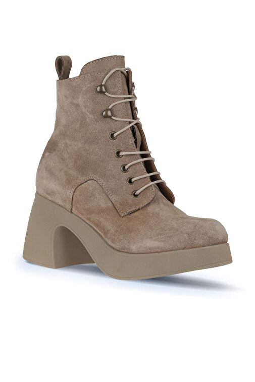Bueno Shoes Vizon Süet Kadın Topuklu Bot 01wz7001 - Görsel 3