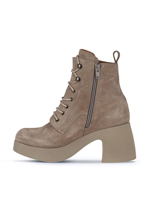 Bueno Shoes Vizon Süet Kadın Topuklu Bot 01wz7001 - Görsel 4