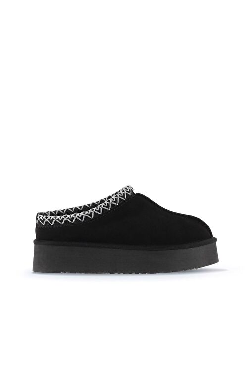 Bueno Shoes Siyah Süet Kadın Dolgu Topuklu Bot 05ag6054054 - Görsel 2