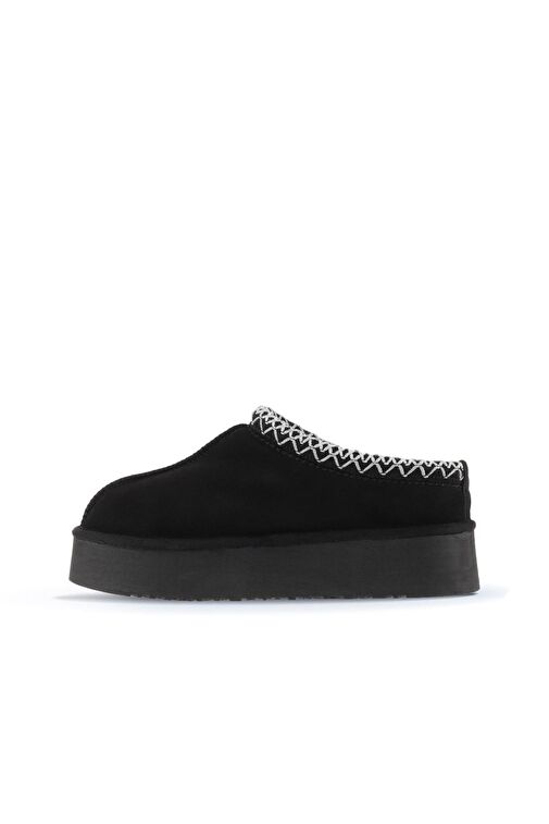 Bueno Shoes Siyah Süet Kadın Dolgu Topuklu Bot 05ag6054054 - Görsel 3