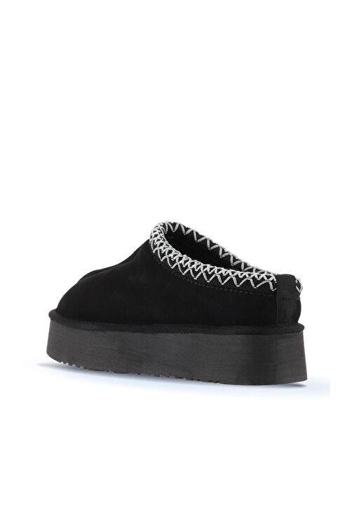 Bueno Shoes Siyah Süet Kadın Dolgu Topuklu Bot 05ag6054054 - Görsel 5