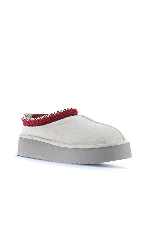 Bueno Shoes Bej Süet Kadın Dolgu Topuklu Bot 05ag6054054 - Görsel 4