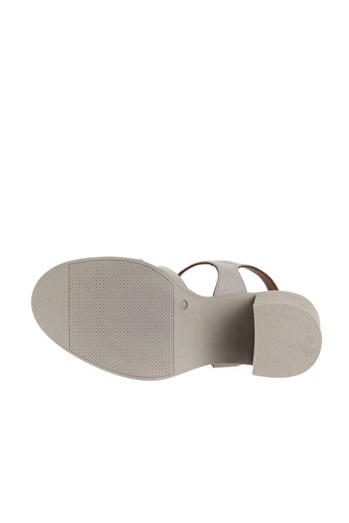 Bueno Shoes Gri Deri Kadın Topuklu Sandalet 01wa1600 - Görsel 6