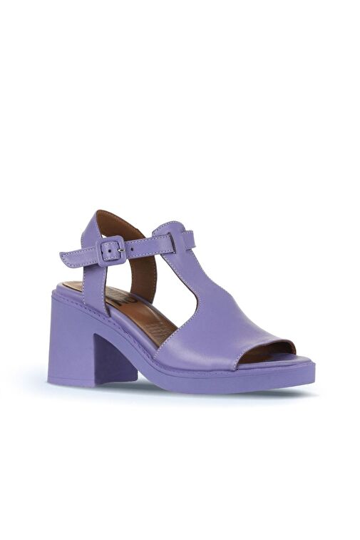 Bueno Shoes Lila Deri Kadın Topuklu Sandalet 01wa1702 - Görsel 3