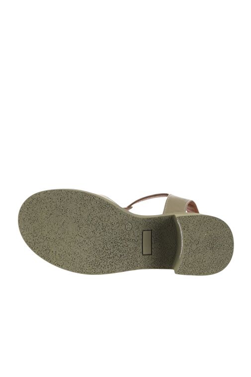 Bueno Shoes Haki Deri Kadın Topuklu Sandalet 01wa1702 - Görsel 6