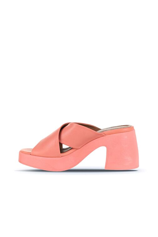 Bueno Shoes Mercan Deri Kadın Topuklu Terlik 01wy12201 - Görsel 6