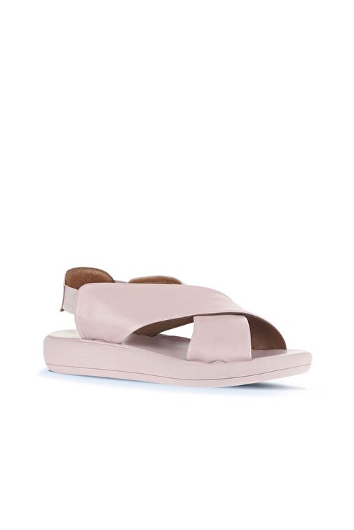 Bueno Shoes Gül Kurusu Deri Kadın Düz Sandalet 01wy2303 - Görsel 3