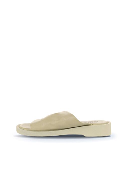 Bueno Shoes Haki Deri Kadın Düz Terlik 01wy2902 - Görsel 4