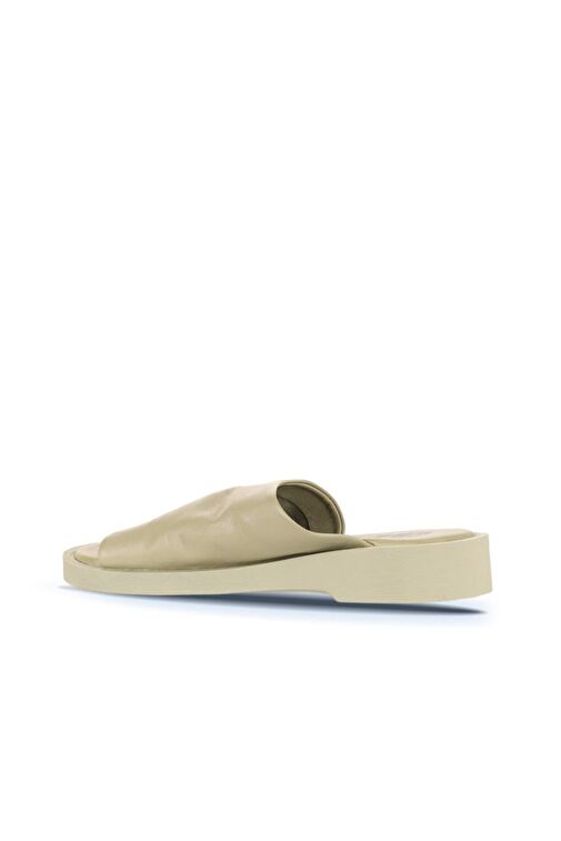 Bueno Shoes Haki Deri Kadın Düz Terlik 01wy2902 - Görsel 5