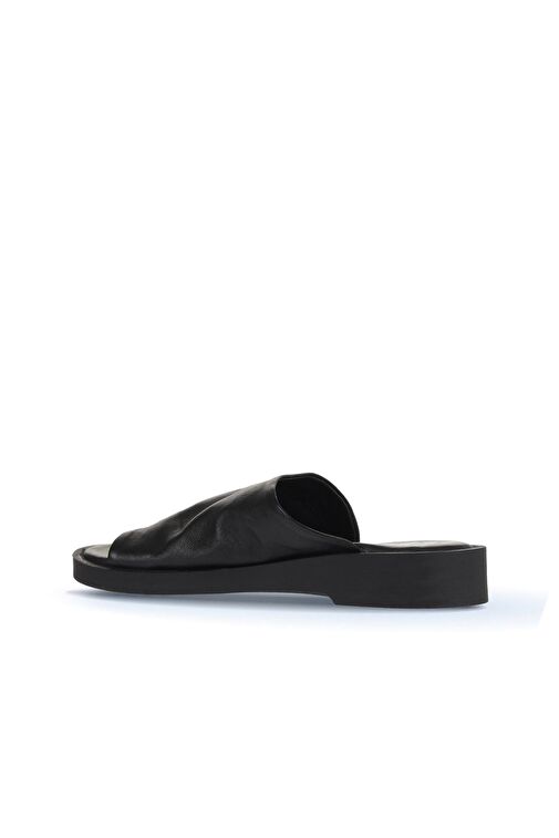 Bueno Shoes Siyah Deri Kadın Düz Terlik 01wy2902 - Görsel 5