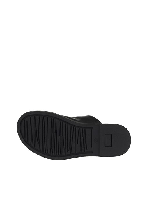 Bueno Shoes Siyah Deri Kadın Düz Terlik 01wy2902 - Görsel 6