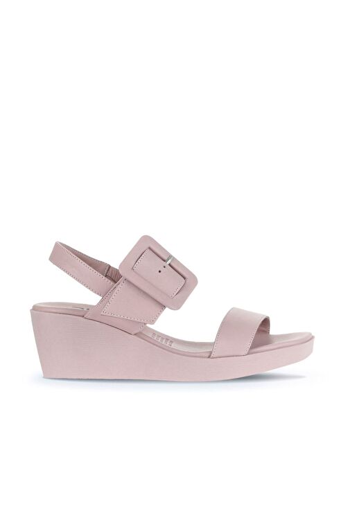 Bueno Shoes Gül Kurusu Deri Kadın Dolgu Topuklu Sandalet 01wa0400 - Görsel 2