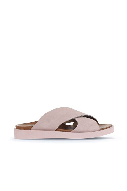 Bueno Shoes Pudra Alf Süet Kadın Düz Terlik 01wa5405 - Görsel 2