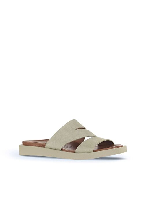 Bueno Shoes Yeşil Alf Süet Kadın Düz Terlik 01wa5406 - Görsel 3