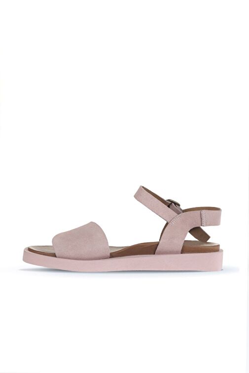 Bueno Shoes Pudra Alf Süet Kadın Düz Sandalet 01wa5407 - Görsel 5