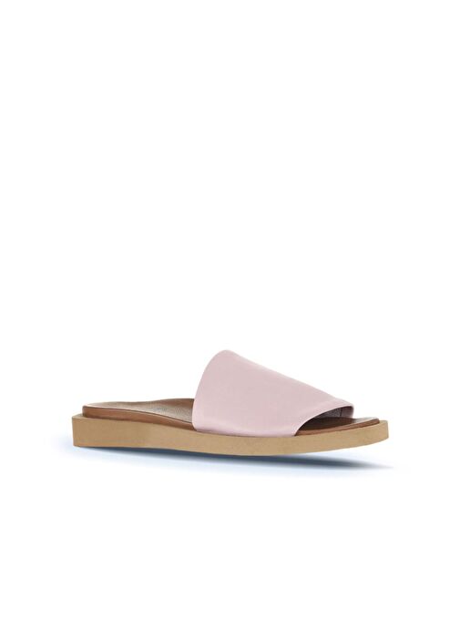 Bueno Shoes Pembe Açık Deri Kadın Düz Terlik 01wq9103 - Görsel 3
