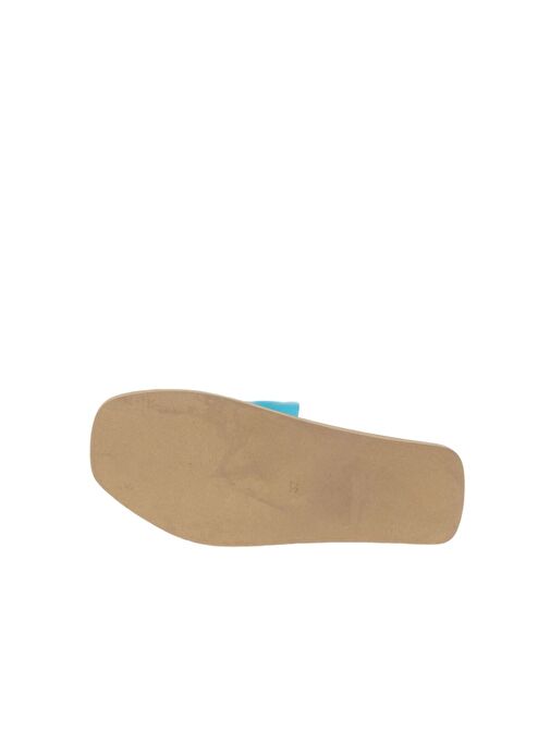Bueno Shoes Turkuaz Deri Kadın Düz Terlik 01wq9103 - Görsel 6