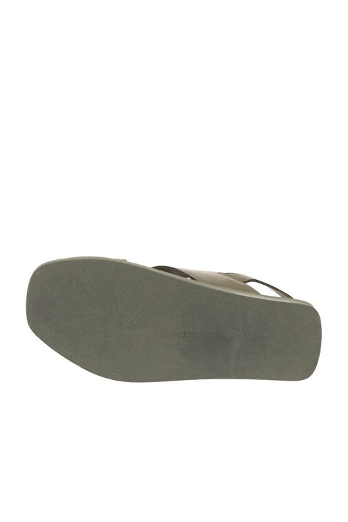 Bueno Shoes Haki Deri Kadın Sandalet 01ws2801 - Görsel 5