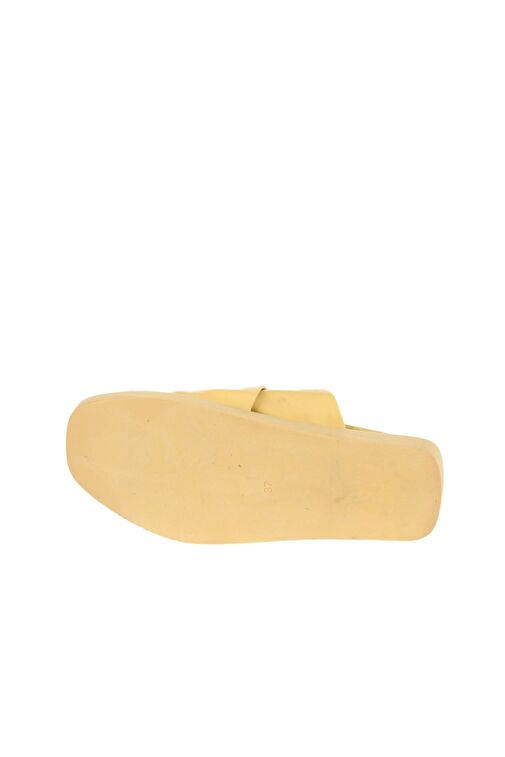 Bueno Shoes Sarı Deri Kadın Düz Terlik 01ws2810 - Görsel 6
