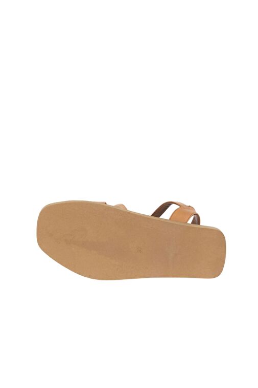 Bueno Shoes Taba Deri Kadın Düz Sandalet 01ws2812 - Görsel 6