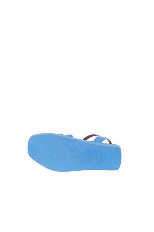 Bueno Shoes Turkuaz Deri Kadın Düz Sandalet 01ws2812 - Görsel 6