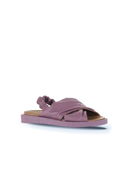 Bueno Shoes Mor Deri Kadın Sandalet 01wu3309 - Görsel 3