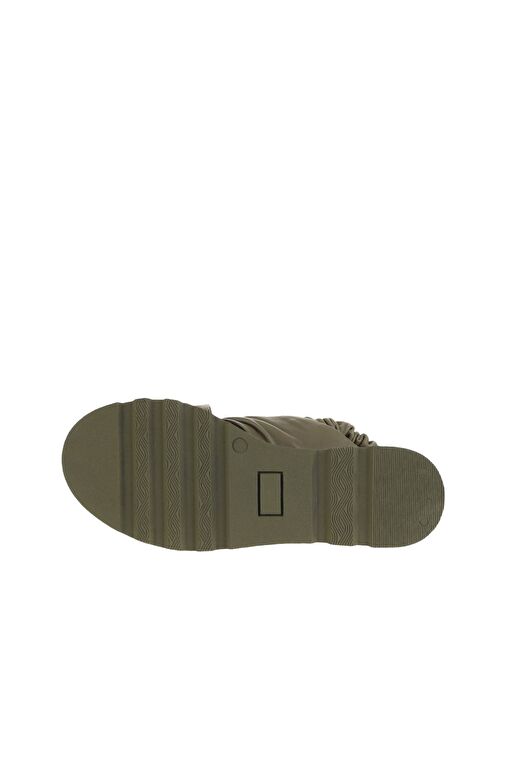 Bueno Shoes Haki Deri Kadın Dolgu Topuklu Sandalet 01wa0508 - Görsel 6