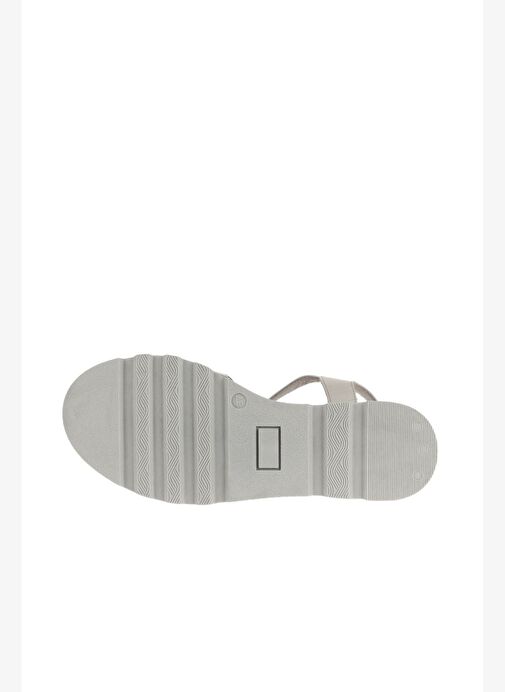 Bueno Shoes Gümüş Multi Parlak Deri Kadın Dolgu Topuklu Sandalet 01wa0504 - Görsel 6
