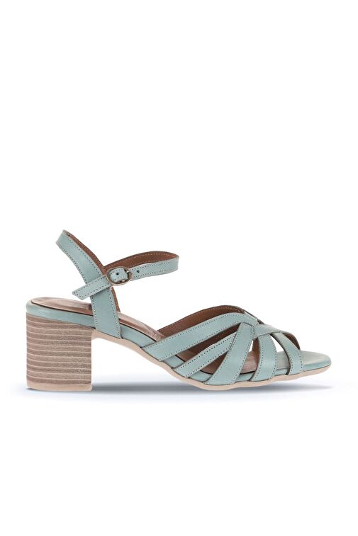 Bueno Shoes Yeşil Açık Deri Kadın Topuklu Sandalet 01wa2800 - Görsel 2