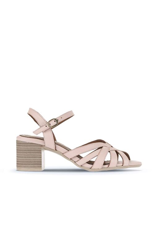 Bueno Shoes Pudra Deri Kadın Topuklu Sandalet 01wa2800 - Görsel 2