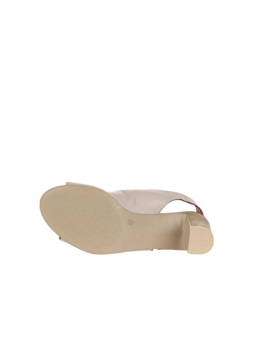 Bueno Shoes Gri Deri Kadın Topuklu Sandalet 01wn1513 - Görsel 6