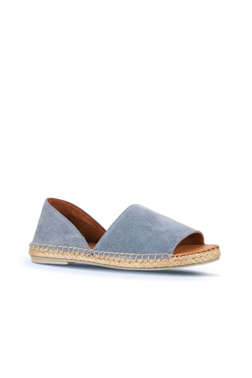 Bueno Shoes Mavi Süet Kadın Espadril Ayakkabı 01wq2413 - Görsel 3