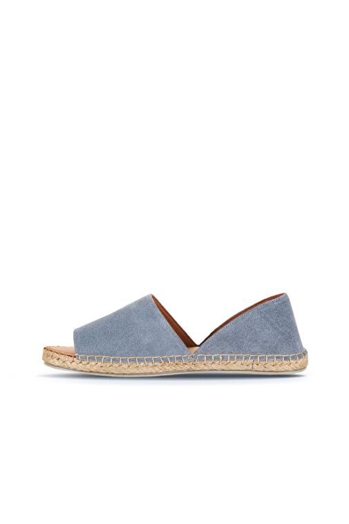 Bueno Shoes Mavi Süet Kadın Espadril Ayakkabı 01wq2413 - Görsel 4