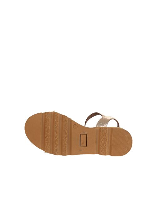 Bueno Shoes Altın Açık Parlak Deri Kadın Dolgu Topuklu Sandalet 01wy8609 - Görsel 6