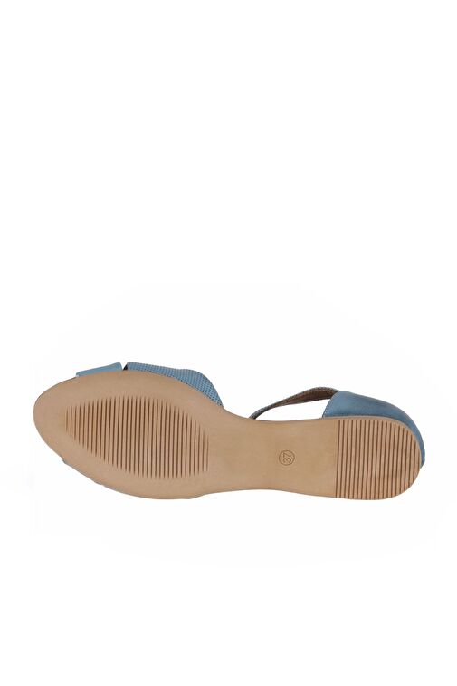 Bueno Shoes Mavi Açık Deri Kadın Sandalet 01wl1217 - Görsel 6