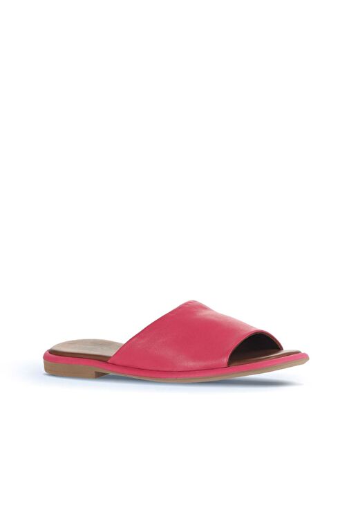 Bueno Shoes Fuşya Koyu Deri Kadın Düz Terlik 01wa3602 - Görsel 3
