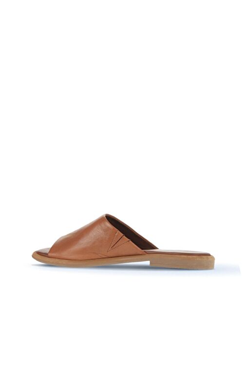 Bueno Shoes Taba Koyu Deri Kadın Düz Terlik 01wa3602 - Görsel 5
