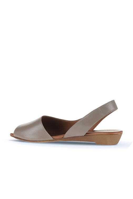 Bueno Shoes Gümüş Deri Kadın Düz Sandalet 01wa4400 - Görsel 5