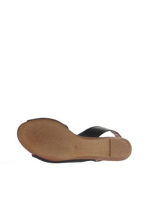 Bueno Shoes Siyah Deri Kadın Düz Sandalet 01wa4400 - Görsel 6