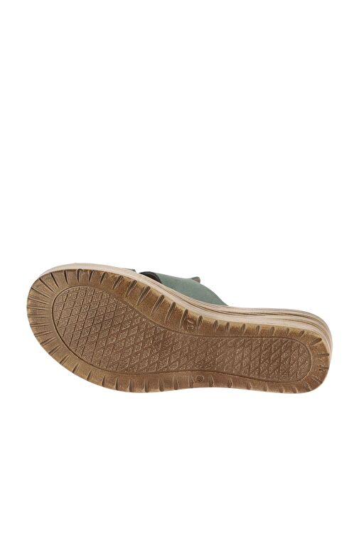 Bueno Shoes Yeşil Açık Alf Süet Kadın Dolgu Topuklu Terlik 01wa4703 - Görsel 6