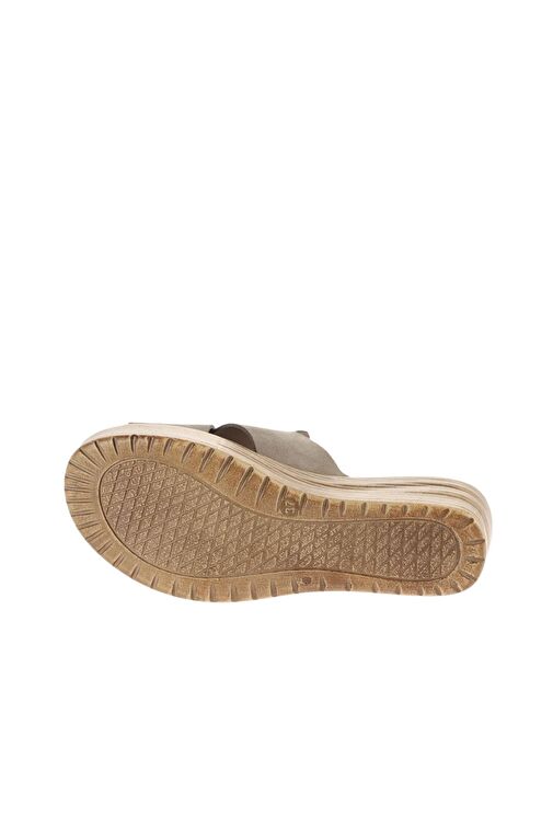 Bueno Shoes Kum Alf Süet Kadın Dolgu Topuklu Terlik 01wa4703 - Görsel 3