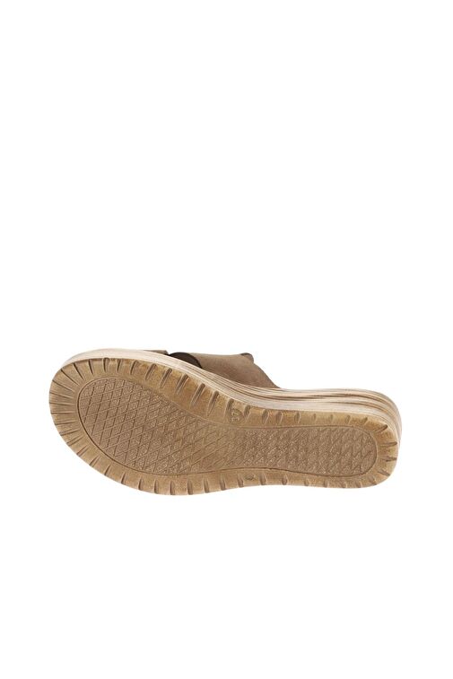 Bueno Shoes Taba Alf Süet Kadın Dolgu Topuklu Terlik 01wa4703 - Görsel 2