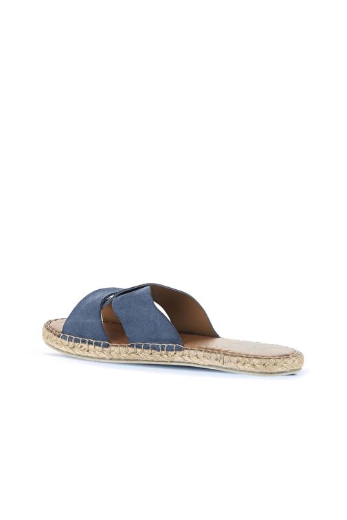 Bueno Shoes Mavi Koyu Alf Süet Kadın Düz Terlik 01wa7200 - Görsel 5